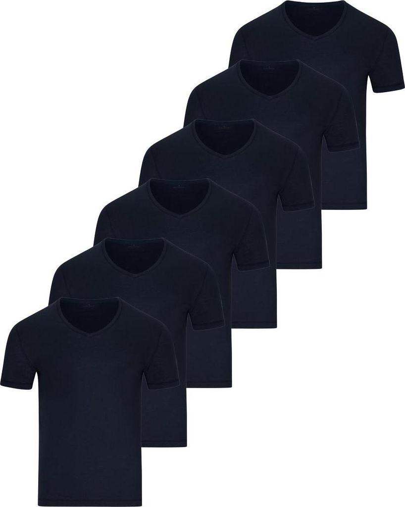 RAGMAN 6er Pack Basic Unterhemd / Shirt Kurzarm Bequem und atmungsaktiv, Formstabil durch verstärkte Nähte, Vielseitiges Basic