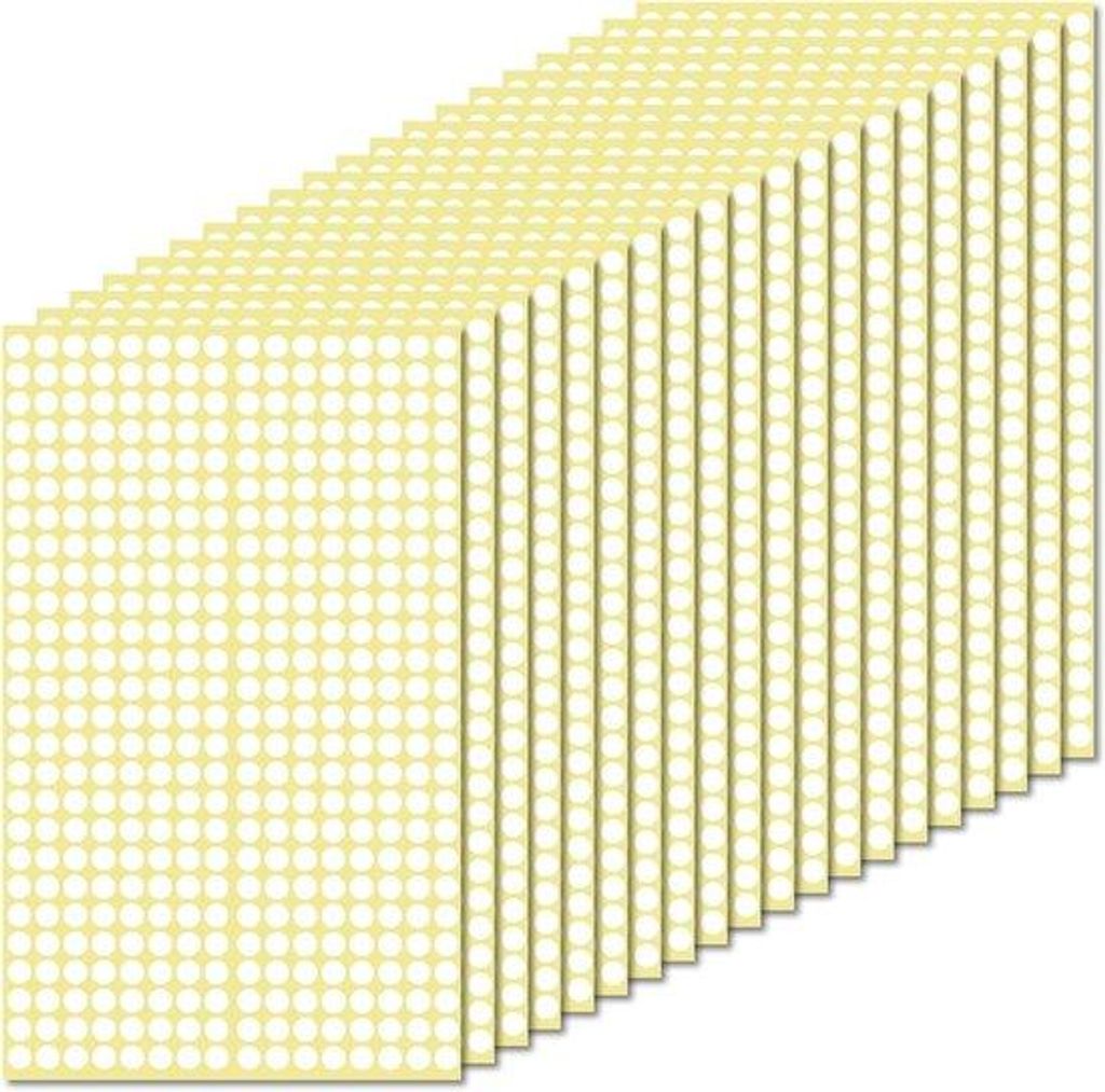 Weiße Büroklasse-Klebepunkte 6mm 12480 Stück