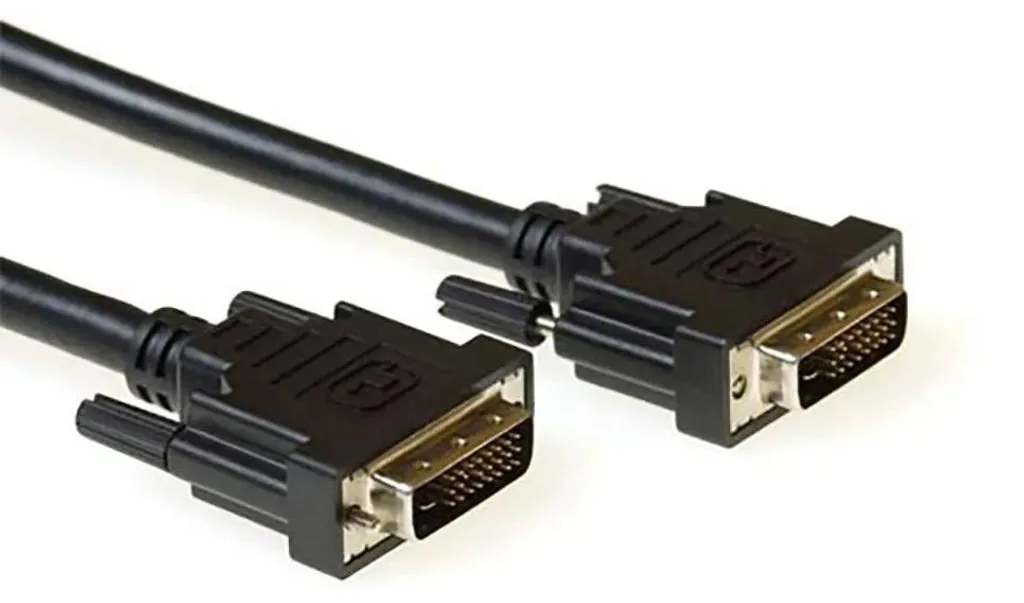Câble Moniteur DVI-D Dual Link 1.8m pour PC Fixe et Écran de Bureau