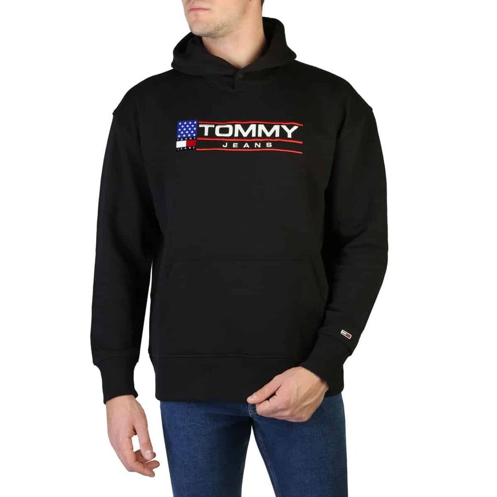 Tommy Jeans Hoodie DM0DM15685BDS in Black color size medium