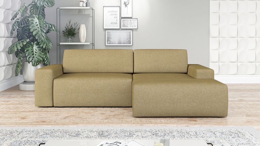 Ecksofa TOTI mit Schlaffunktion. Farbe: Beige 24.