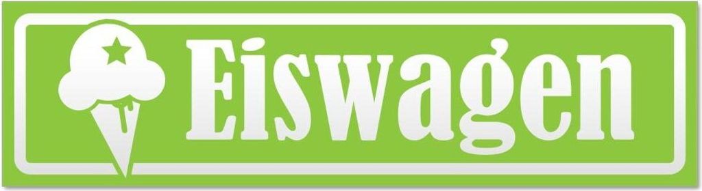 Kiwistar - Autoaufkleber - Lindgrün - 30 x 8 cm - Eiswagen invertiert - Hinweis Aufkleber Sticker für Auto, Kfz, Fahrrad, PKW, LKW