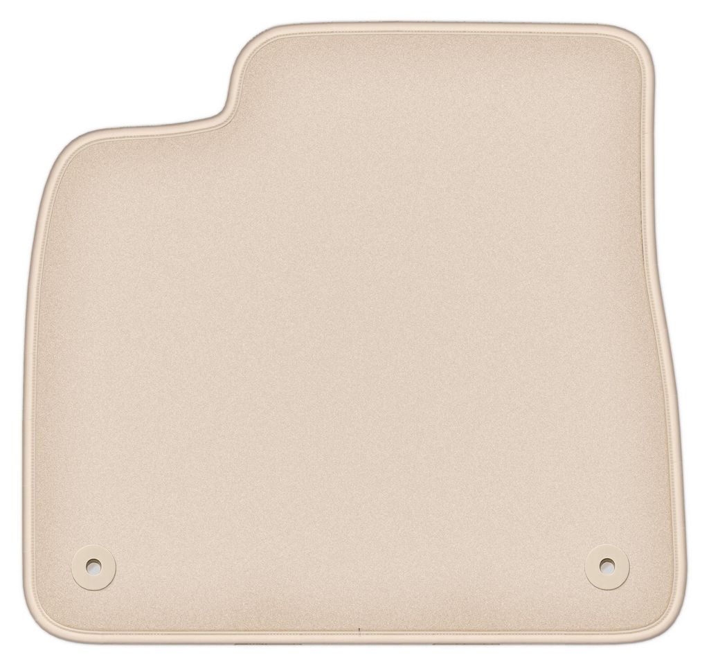DURBAN Beige Velours-Fahrerfußmatte für Audi Q7 II 7-Sitzer (2017-)
