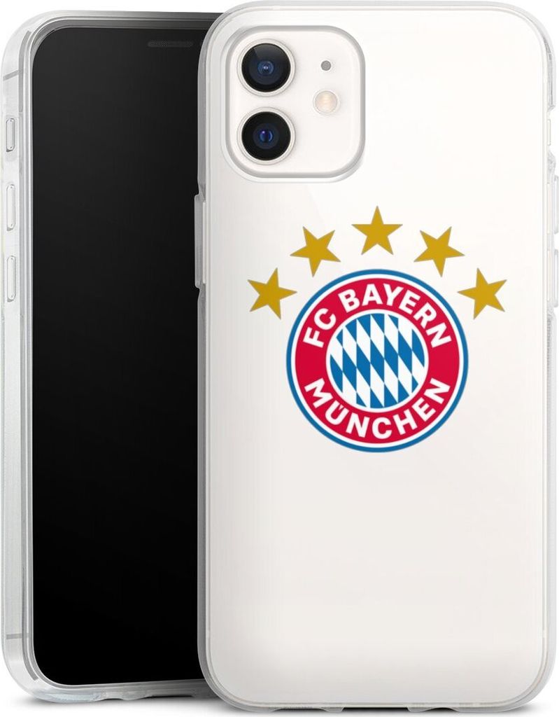 DeinDesign Handyhülle für Apple iPhone 12 Pro Silikon Hülle Case Smartphone Schutzhülle FC Bayern München FCB Sterne