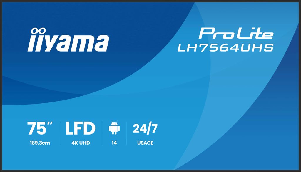 iiyama ProLite LH7564UHS-B1AG, Public Display, (UltraHD/4K, VA, WiFi