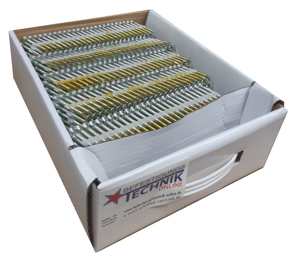 3,8/4,0x60mm Anker Nägel 20° Ring für Nagler Prebena ST2-ANK60 Bostitch F21PL-E 2,2M