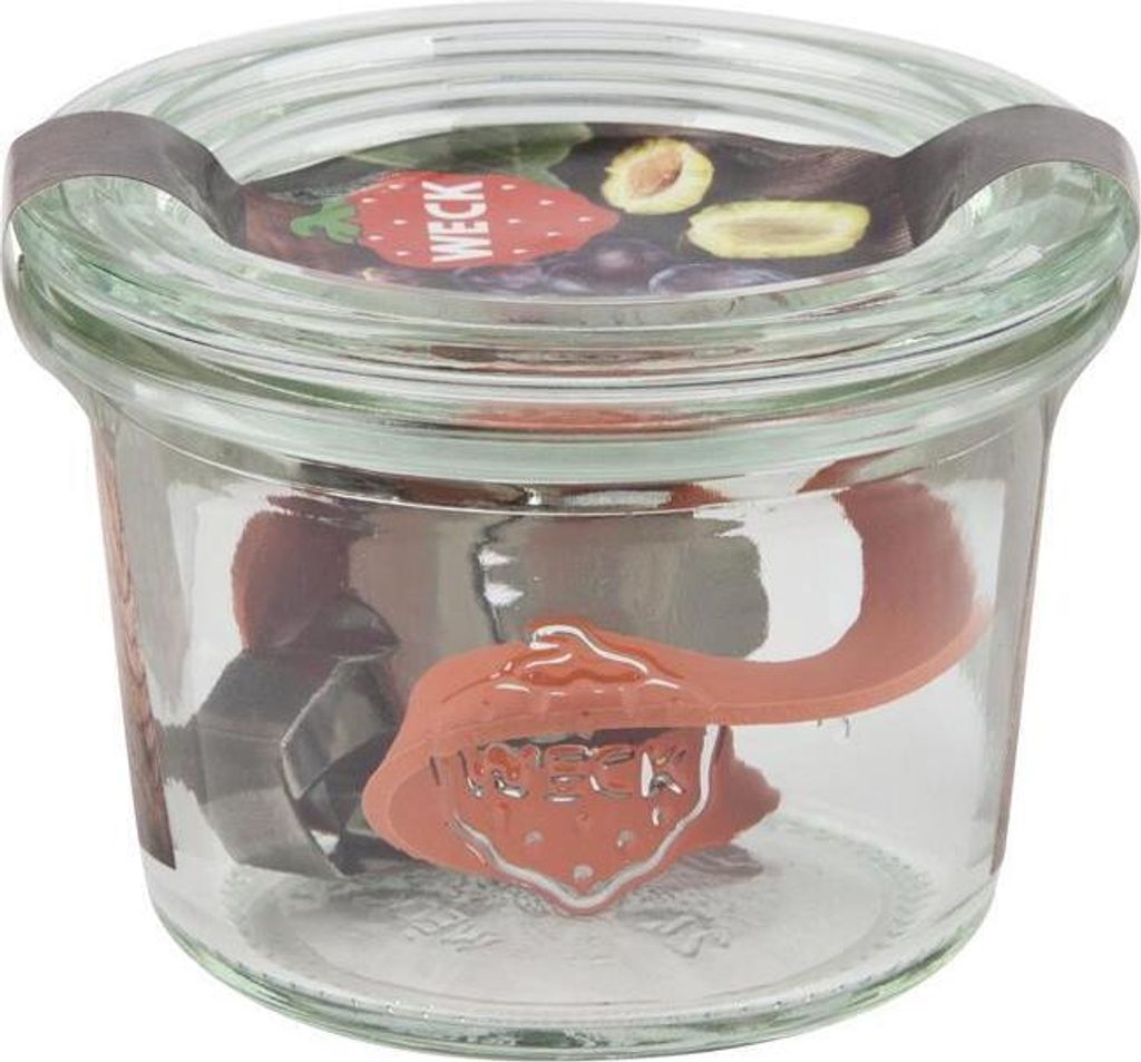 Weck Glas 80ml,Mini-Sturzform,Glasdeckel,Gumm Produktbild 