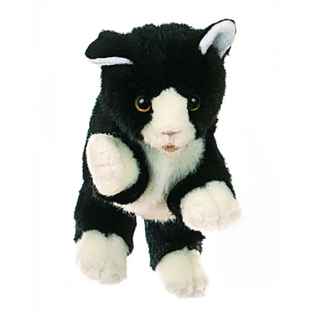Marionnette Chat Bicolore W045 Soft Touch avec Bouche Articulée