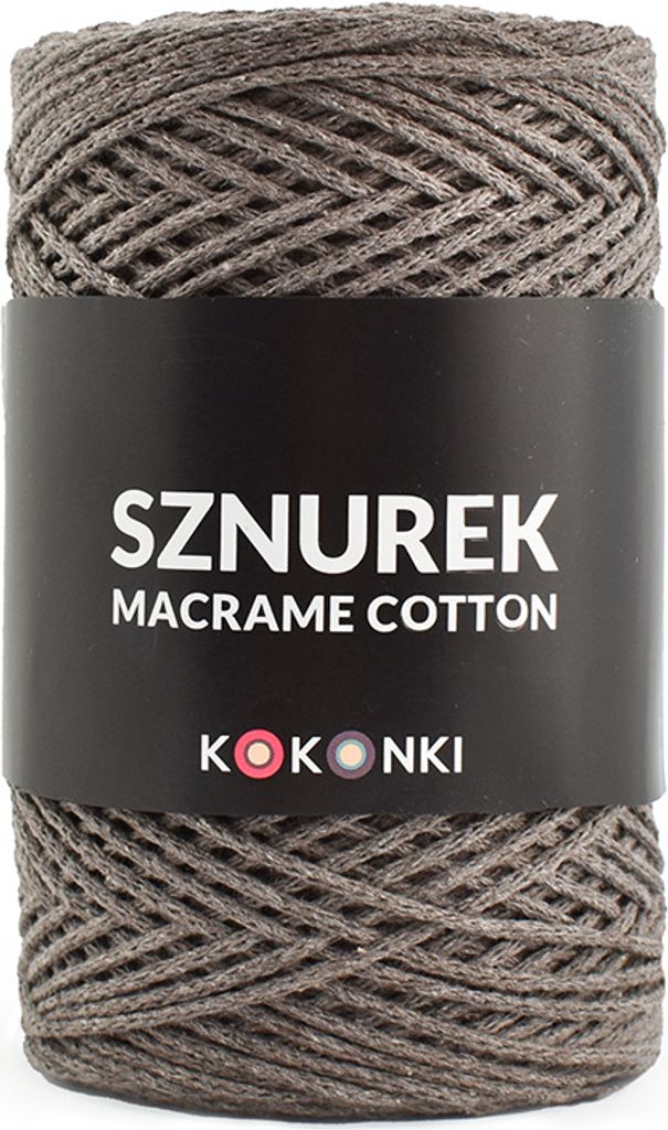 Macrame Baumwollschnur 2mm 200m Cappuccino – KOKONKI Produktbild 