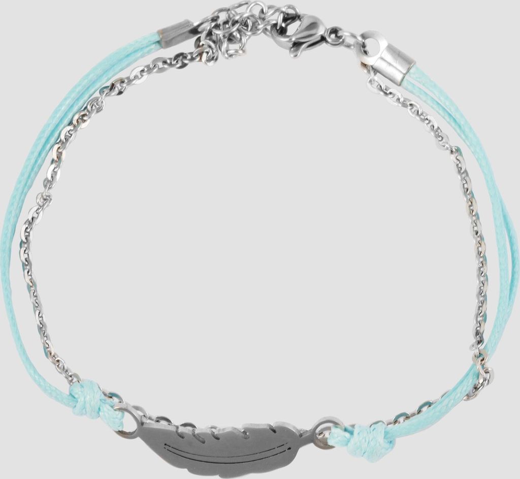 Akzent Schmuckarmband aus Textil und Edelstahl