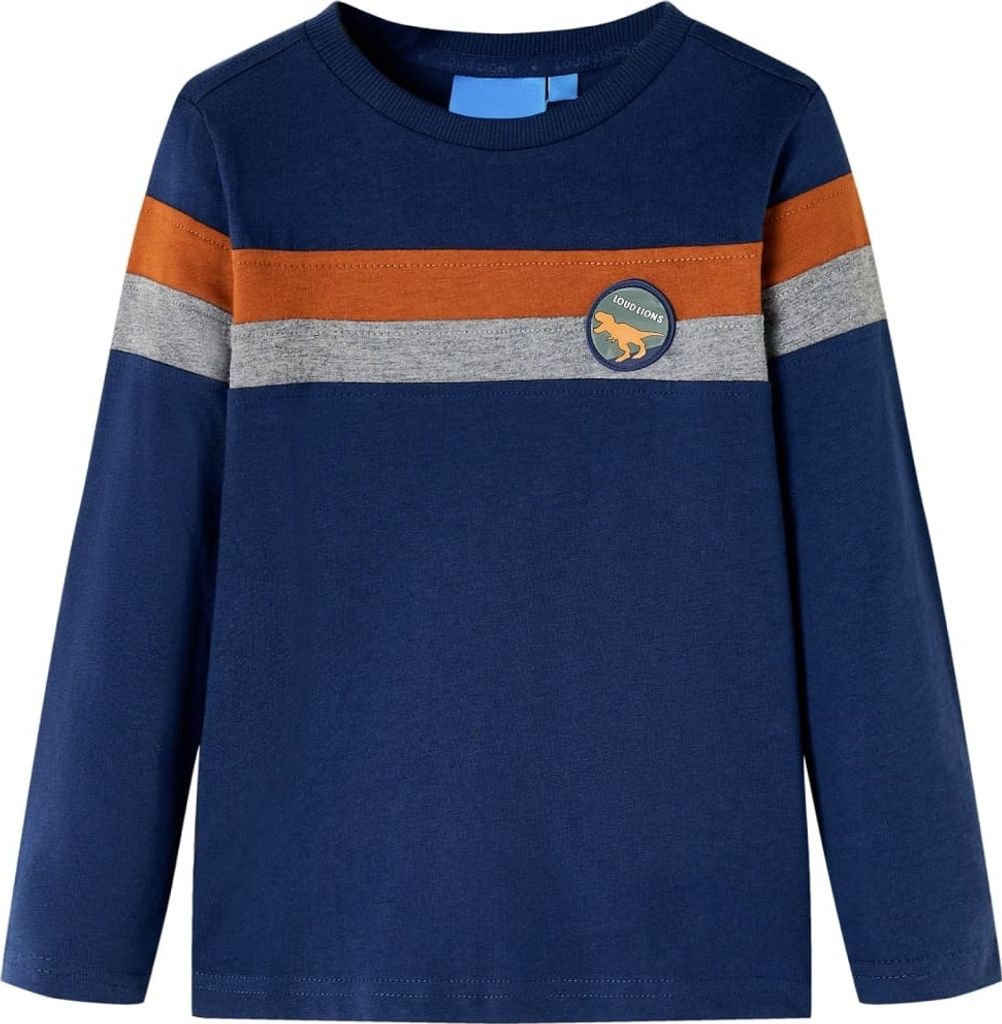 Kinder-Langarmshirt Marineblau 116