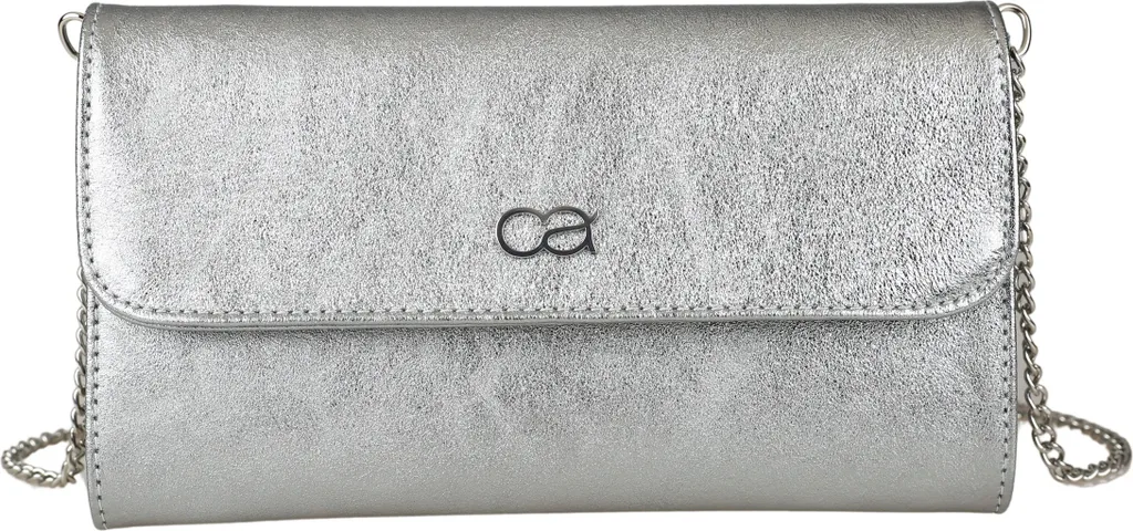 Pochette en cuir véritable à multi-compartiments rigides Alessandro