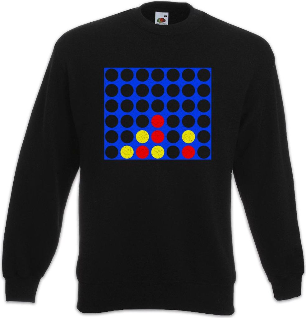 Urban Backwoods Connect Four Board, Sweatshirt, Farbe: Schwarz, Größe: S