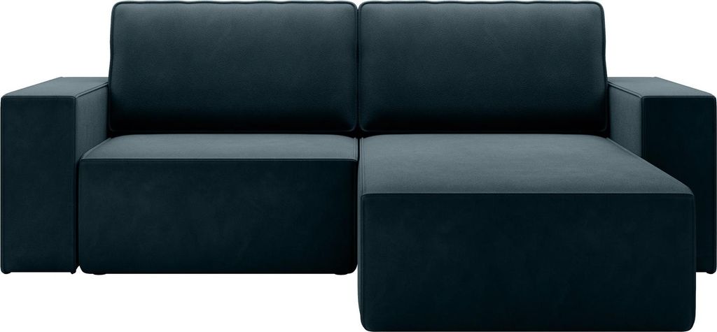 Ecksofa Montivo U-Form - Schlaffunktion, Bettkasten, Bouclé-Stoff. Variante: Universell, Magic Velvet 2204