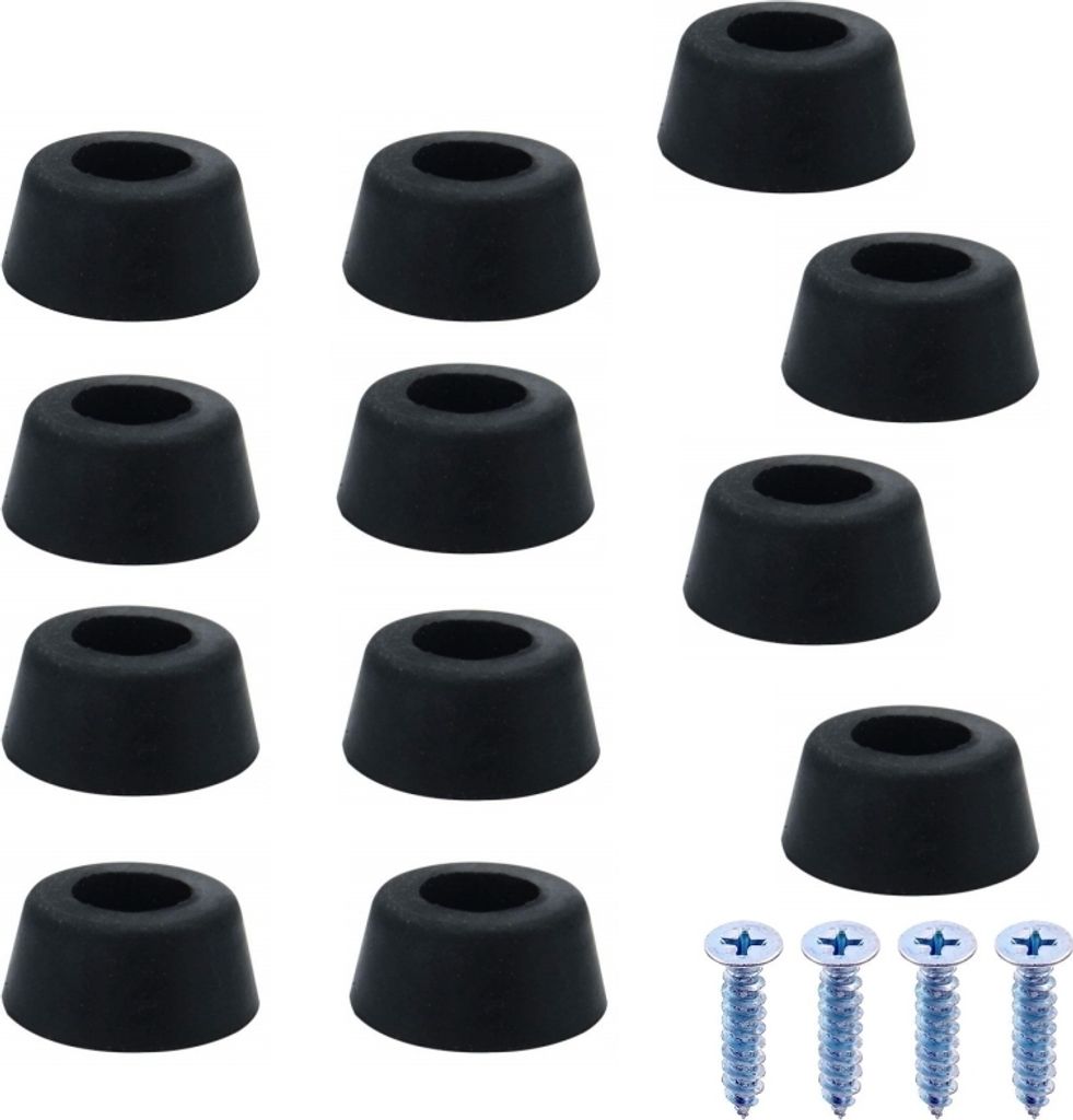 INF Runde Möbelfüße mit Schrauben, 50er-Pack 1.5x1.2x0.8 cm