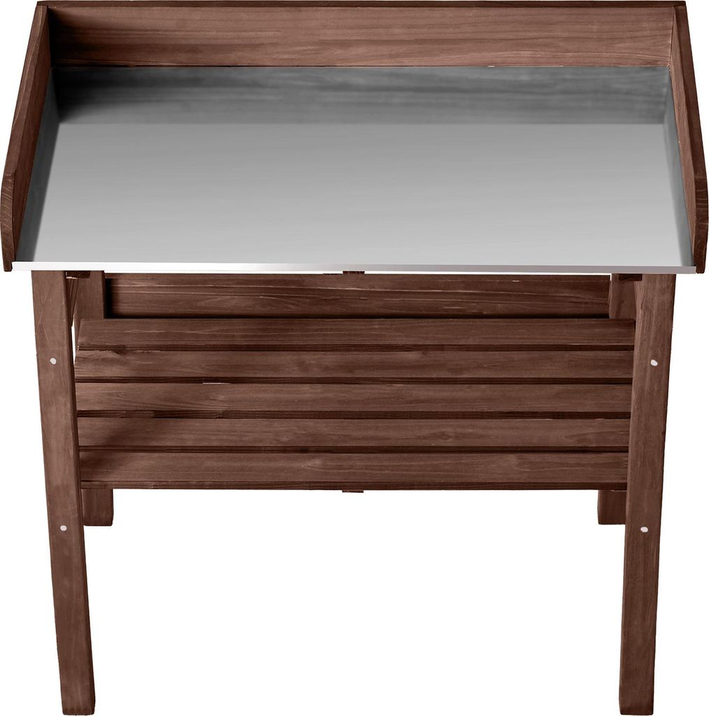 SucceBuy Tavolo da giardinaggio in legno con ampio piano di Immagine del prodotto 