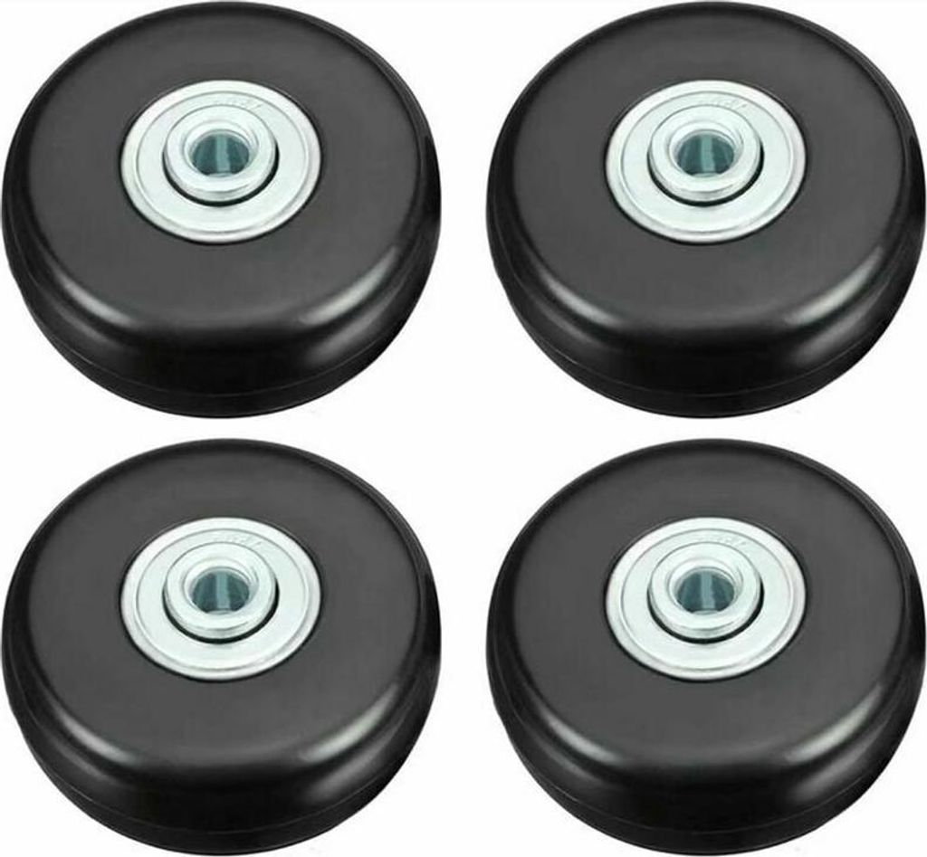 Kofferrollen, Gepäckreparaturrollen, robuste 50-mm-Gummirollen mit geräuscharmer Universal-Drehfunktion für Koffer, Gepäck, Rucksäcke und Reis...
