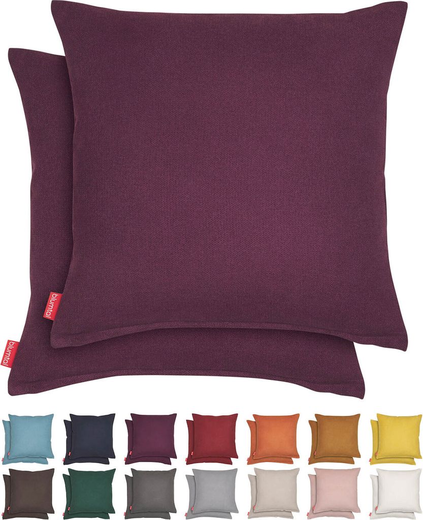 Blumtal 2-delige set kussenhoezen, 45x45 cm, chenille - Productafbeelding 