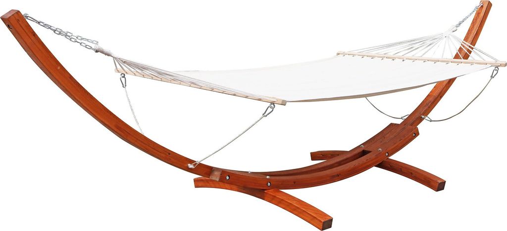 XXL Hängematte mit Holzgestell Hängeliege Hängesessel Hängeschaukel 415 cm