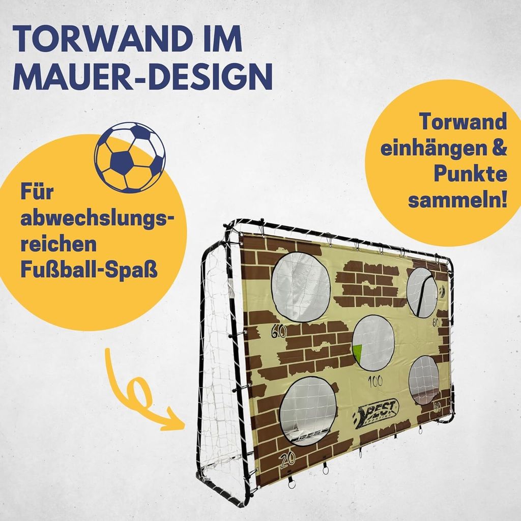 Best Sporting Torwand - 5 Schusslöcher Für Fußballtore 193x150cm