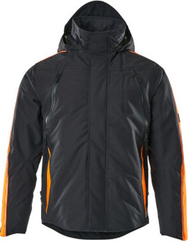 MASCOT Tolosa Winterjacke Größe S, schwarzblau/hi-vis orange | Packung (1 Stück)