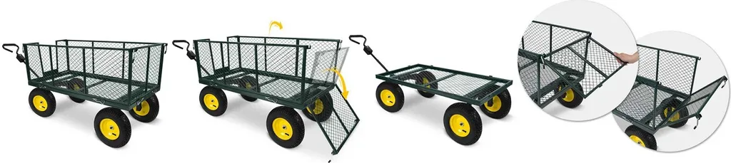 Chariot de jardin basculant pour vider les charges sans effort - 11