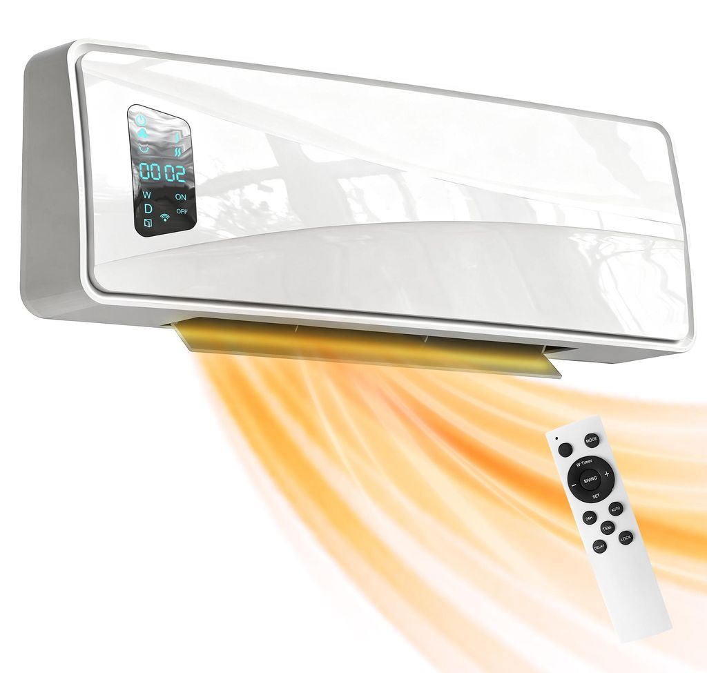 HOMCOM Wand Heizlüfter 2000W Keramik Wandheizgerät mit 3 Produktbild 