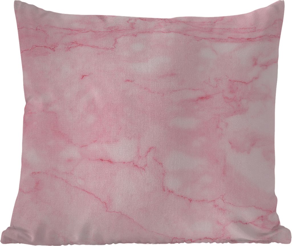 MuchoWow Outdoor Kissen - Marmor - Rosa - Textur - Schick - 45x45 cm - Wetterfest - Lounge Kissen - Fotokissen - Dekoratives Kissen