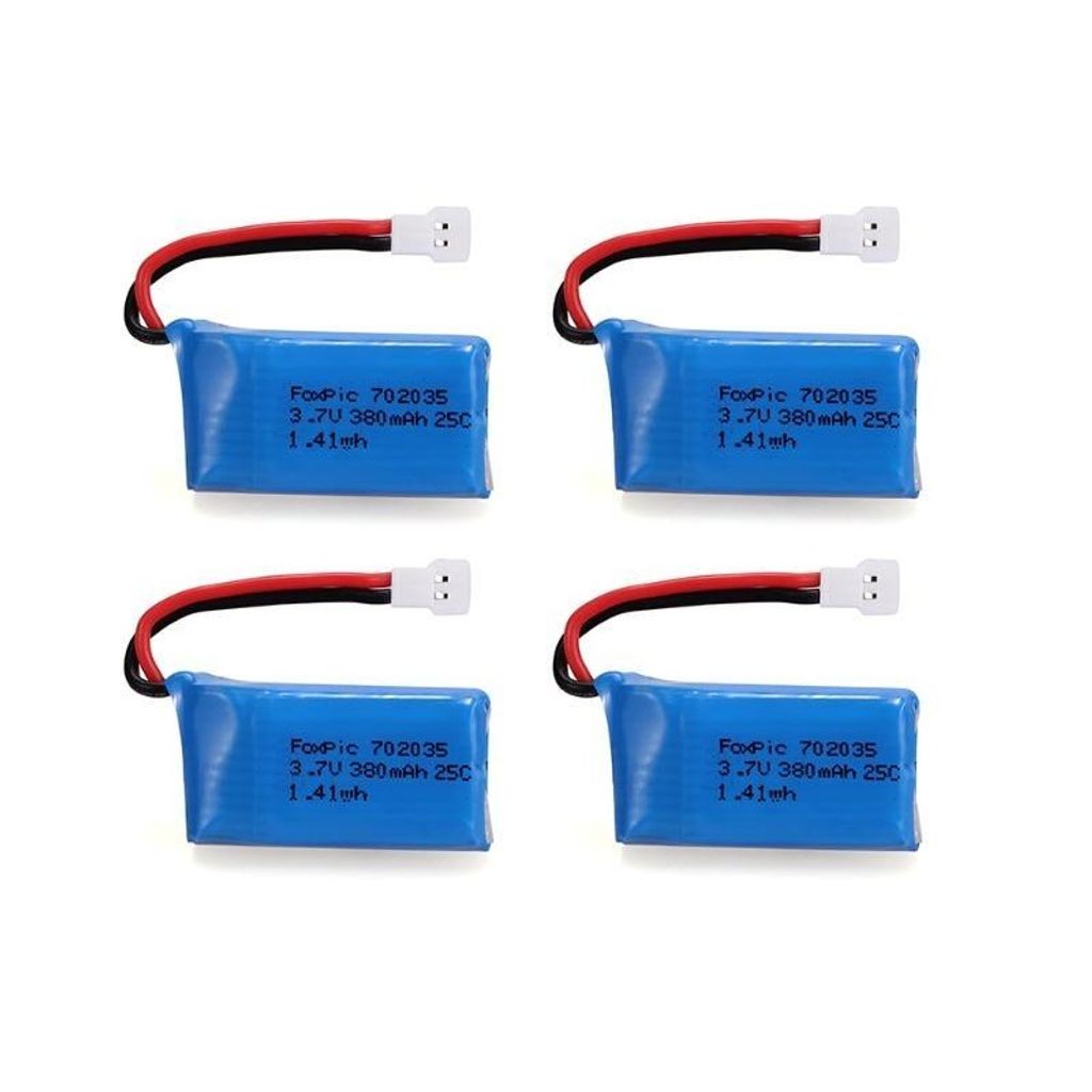 4 Stuck 3.7V 380mAh Batterien für RC Quadcopter Hubsan X4 X 4 H107D H107C FPV Drone