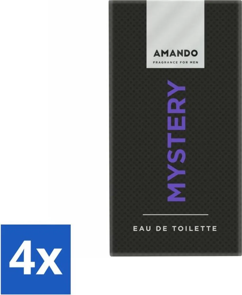 Amando Mystery Eau de Toilette 50 ml : lot de 4 pour ne jamais manquer