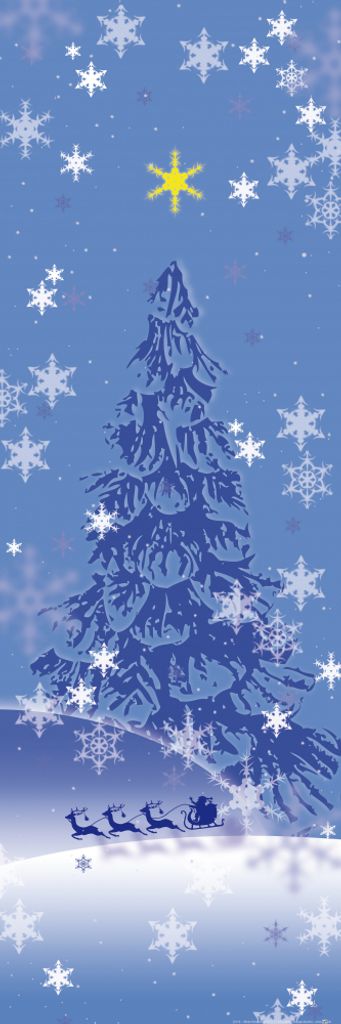 Weihnachten Kunstdruck Bild - Magische Winterwelt Bei Tag (91 x 30 cm)