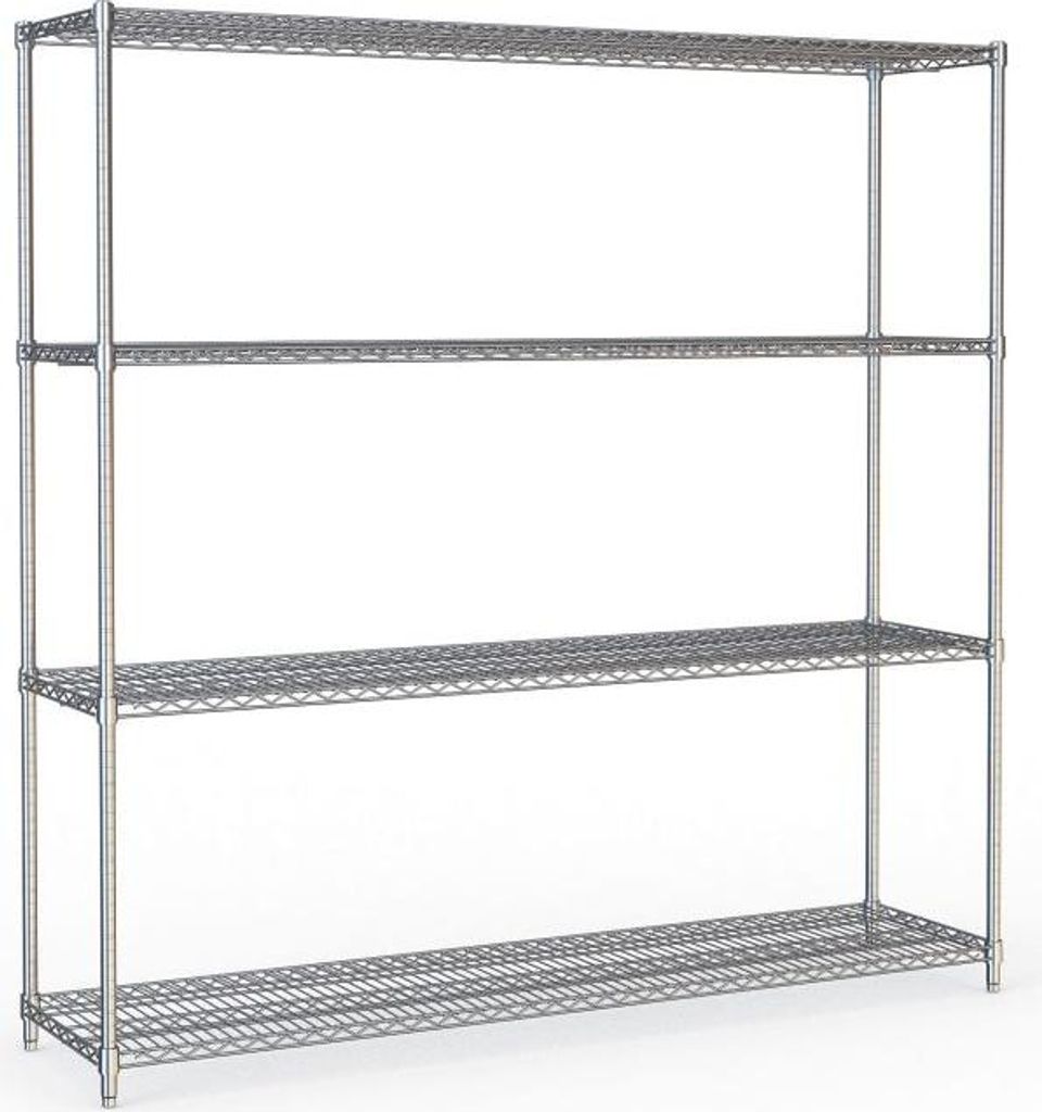 Combisteel Regalsystem mit 4 Böden aus Chrome 1800x450x1800mm