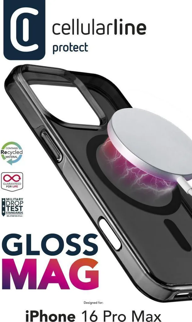 Coque antichoc iPhone 16 Pro Max anti-jaunissement charge MagSafe