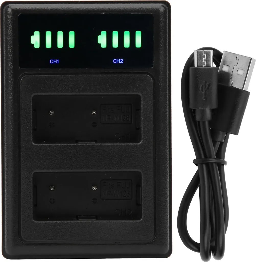 CELLONIC Caricabatterie Intelligente Con Display LCD Per Batterie DMW-BCD10 CGA-S007 – Compatibile Con Panasonic Lumix TZ Series