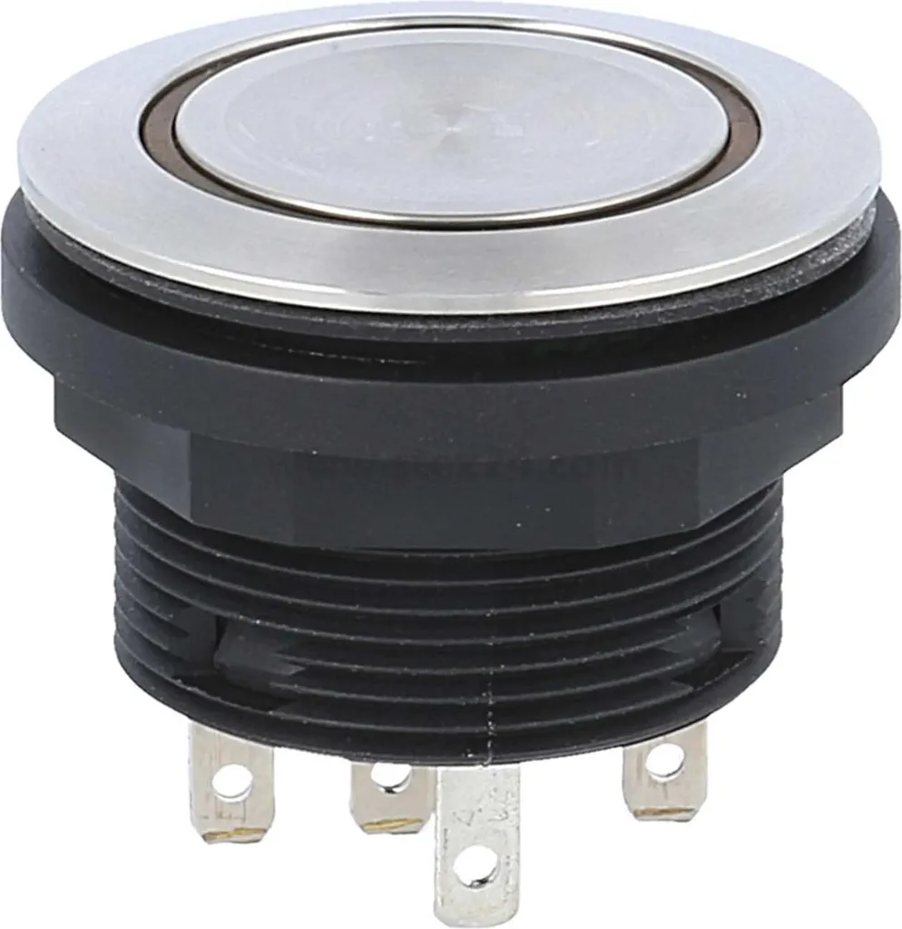 Bouton-Poussoir Lumineux Rond SHORTRON avec Connecteur Plat de 2,8 mm