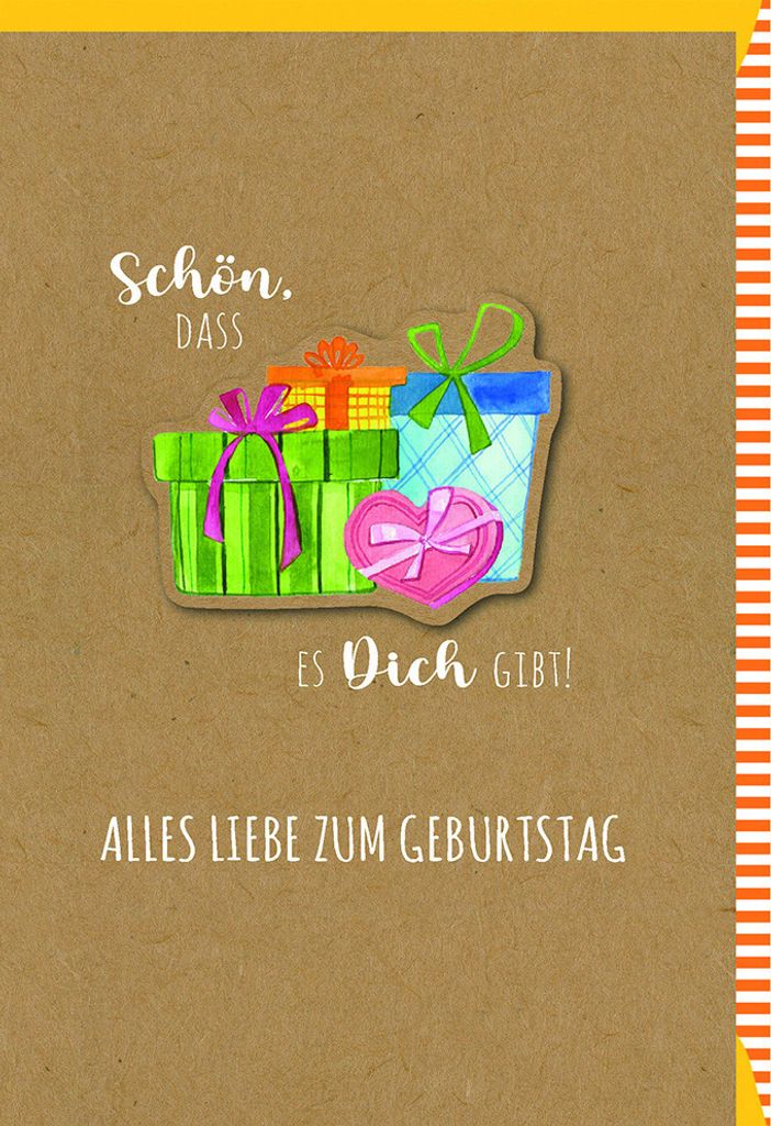 Geburtstag - Glückwunschkarte im Format 11,5 x 17 cm mit Umschlag