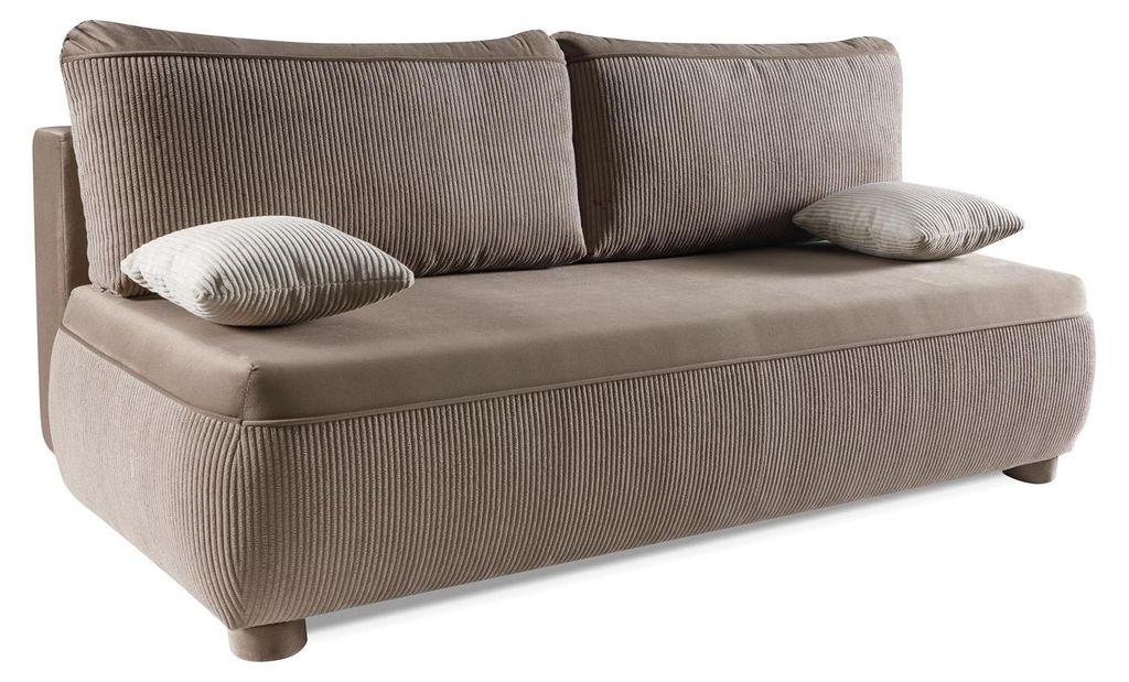 Cord-Sofa für das Wohnzimmer ADDA Braun – Schlaffunktion, DL-Mechanismus, Bettkasten