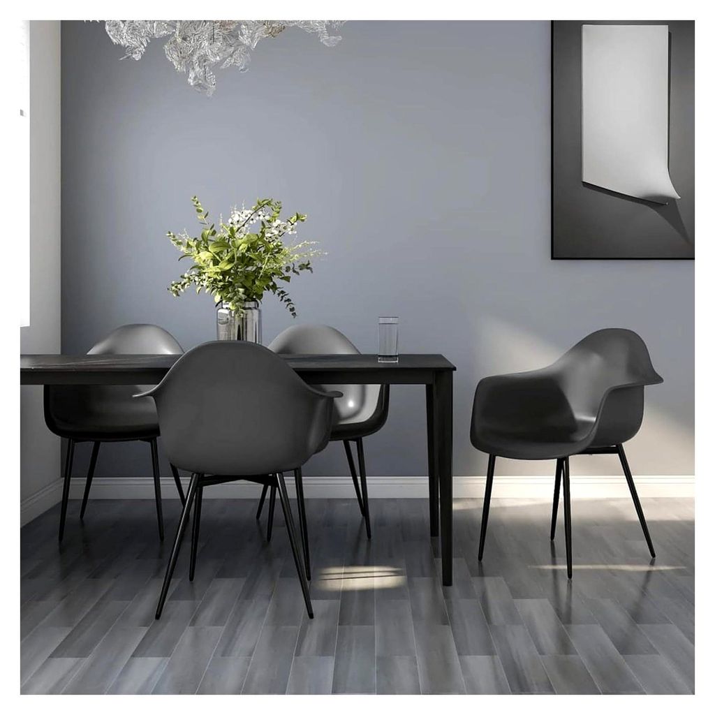 Esszimmerstühle 4 STK. Grau PP, Essstuhl, Esstisch Stühle, Stühle Esszimmer, Küchenstühle, Schlafzimmerstuhl, Dinning Chair, Konferenzzimmer S...