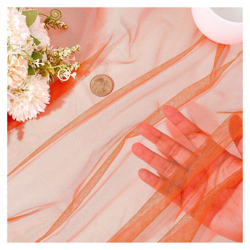 63 Zoll Breiter Weicher Tüllstoff Transparenter Netzstoff Einfarbiger Voile Stoff Meterware Aus Atmungsaktivem Polyester