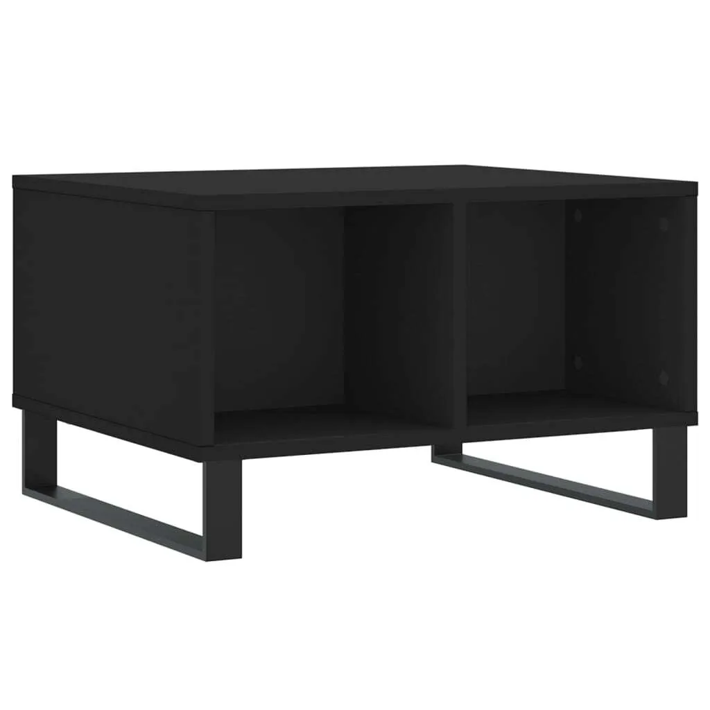 Tavolino da Caffè Nero Design Moderno 60x50 cm - Finitura Premium