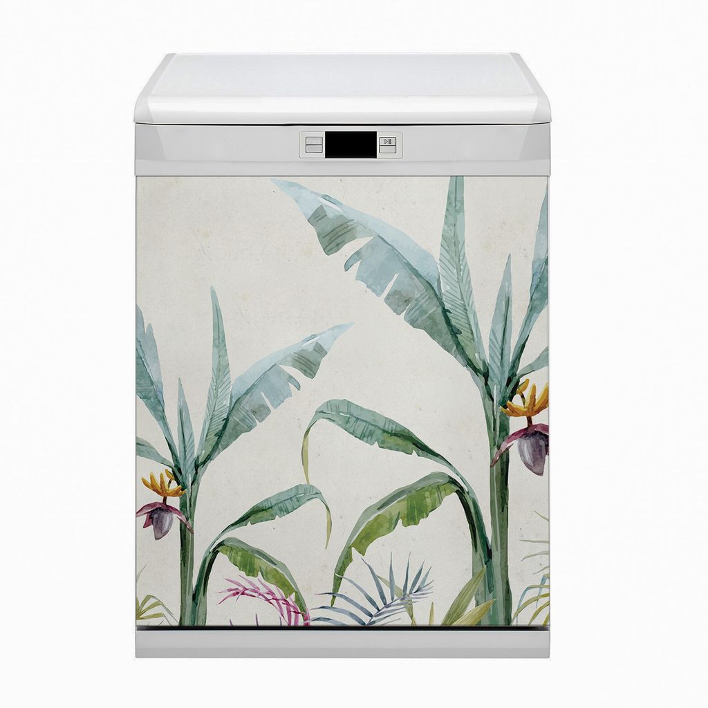 Geschirrspüle Magnet für Spülmaschine Magnetmatte Küche Magnete Dekorative 60x80 cm - Dschungelvegetation