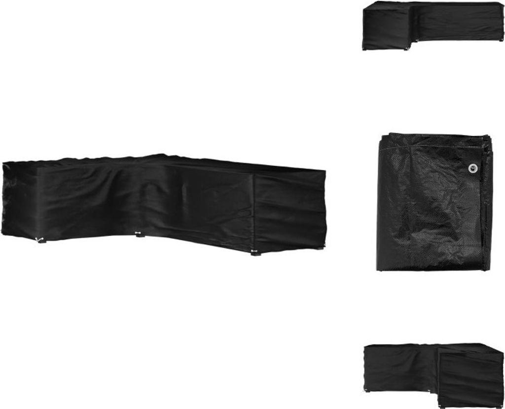 vidaXL Gartenmöbel-Abdeckung in L-Form 16 Ösen 210x260x80 cm - Gartenmöbel-Schutzhüllen
