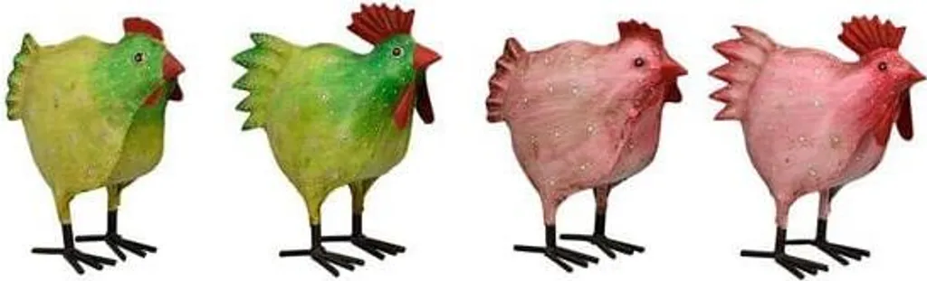 Statue de poule en métal décorative pour une ambiance de ferme chic