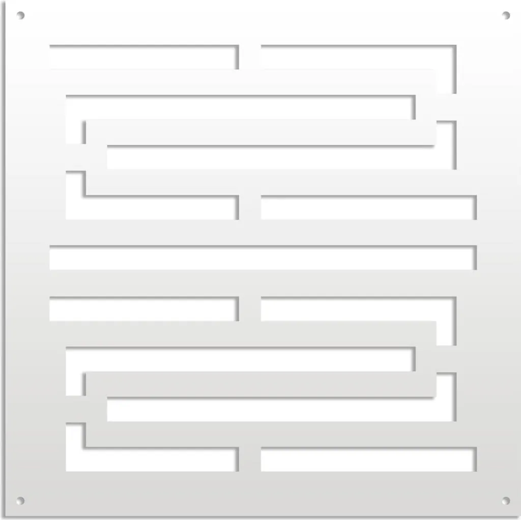 Pannello Decorativo INTRICO 98x98 cm | Divisorio in PVC Bianco Design