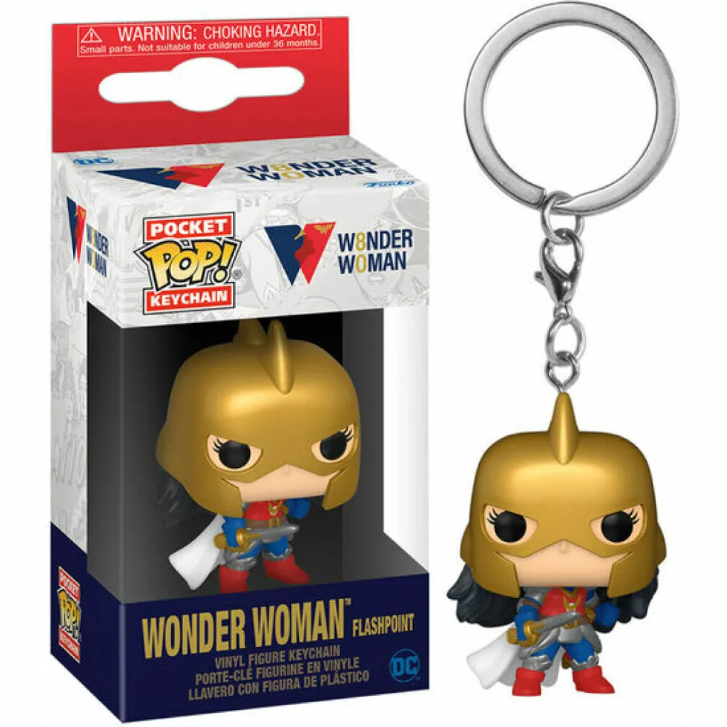 Porte-clés Funko POP Wonder Woman 80th Flashpoint - Figurine de Collection
