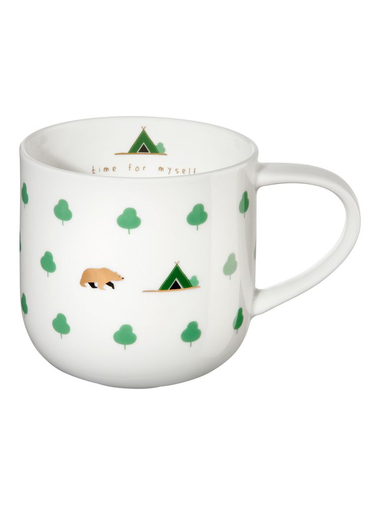 ASA Selection Henkelbecher time for myself, Tasse, Fine Bone China, Weiß glänzend, 400 ml, 19468014