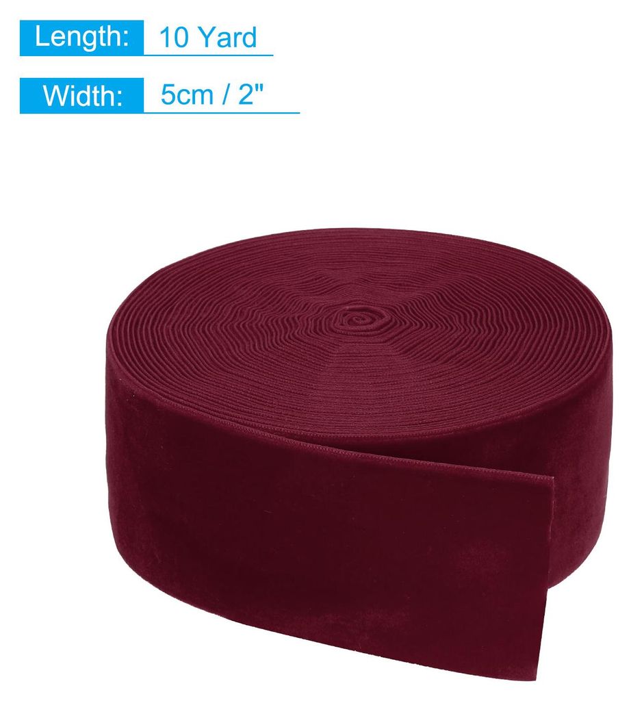 9 Meter Samtband , 5cm Weihnachten Velvet Ribbon fš¹r Str?u?e, DIY Basteln, Geschenkverpackung, Hochzeit Party (Weinrot)