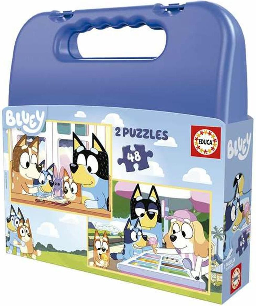 Set mit 2 Puzzeln Educa Bluey 48 Stücke