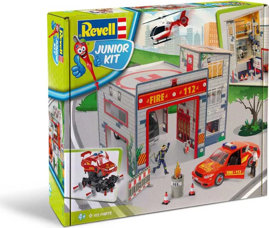 Caserne de Pompiers Junior Kit Revell - Jeu de Construction Éducatif
