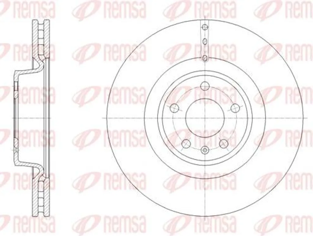 Disque de frein ventilé avant pour Audi A6 4G série REMSA 61670.10 OE